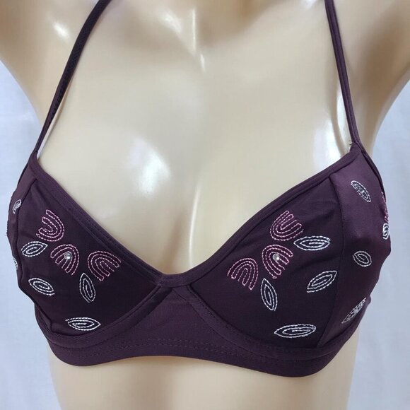 Brazilian Size Medium Dark Purple Bikini Set. New With Tags - Picture 2 of 4